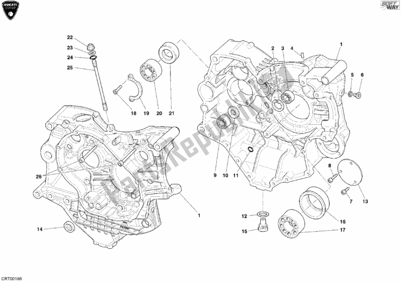 Toutes les pièces pour le Carter du Ducati Superbike 999 RS 2004